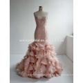 100% Real Fotos Custom Made Heavy Beaded Organza casamento vestido